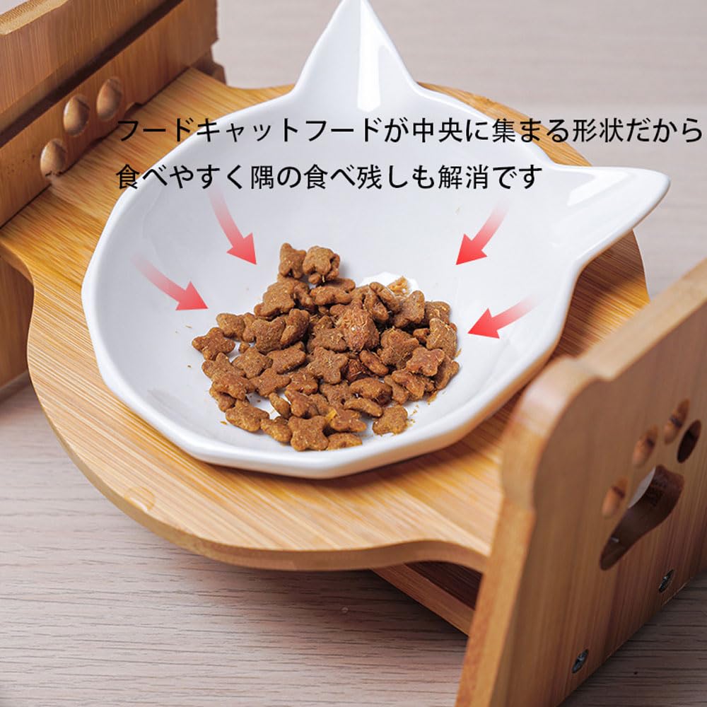 barketek ペット用餌皿 ダブル・フードボウル アイス ナチュラル